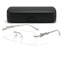 MC RIMLESS GOLD BLACK SUNGLASSESRimpess Unisex Sunglasses