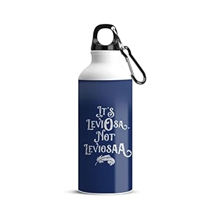 mc sid razz - harry potter - leviosa blue aluminum sports sipperwater bottle i water bottle for kids 750 ml - best themed gifts for friends fans