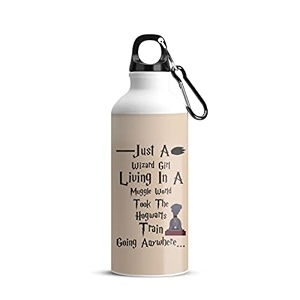 mc sid razz - harry potter - wizard girl aluminum sports sipperwater bottle i water bottle for kids 750 ml - best themed gifts for friends fans