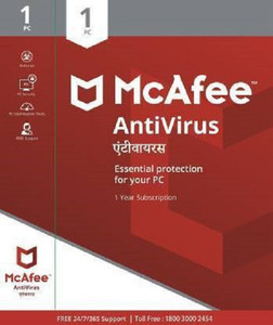 McAfee Anti-virus 1 User 1 Year
