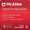 McAfee 2026 5 PC 1 Year Total Security Compatible with Android, Windows and Mac, iOS (Email Delivery - No CD)