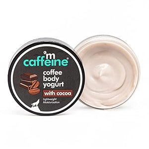 mcaffeine coffee body yogurt with cocoa for instant hydration amp moisturization  lightweight body moisturizer with fast absorbing gel-cream formula  sweet choco-coffee aroma - 100g