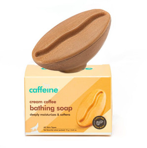 mcaffeine cream coffee bath soap for deep moisturization with almond milk  cocoa butter 75 g