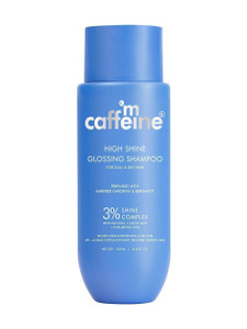 mcaffeine glossy hair shampoo 3 shine complex shiny smooth in 1 use 48hr frizz control 250 ml