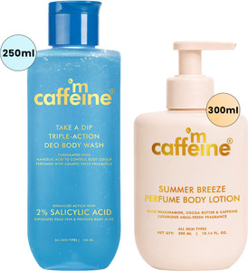 mcaffeine summer freshness duo  3-in-1 perfume body wash  2-in-1 perfume body lotion 2 items in the set