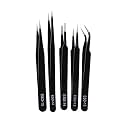 Mcare 5pcs ESD Anti-Static Tweezer set for Repairing DIY, forceps for Craft, Precision Tweezer for Jewellery Making.