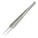 Mcare Precision Pointed Tweezer, Upgraded Multifunctional Stainless Steel Tweezer for Electronics Repairing, Crafting &amp; Home Use [RT-14A Pointed]