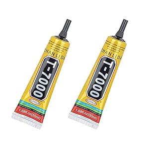 mcare t-7000 glue multipurpose adhesive black glue sealant clear fabric mobile phone screen repair diy jewelry art and resin crafts bag decoration pack of 2