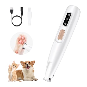 mcbazel pet razor waterproof paw hair trimmer cat clipper low noise dog shaver rechargeable paw cutter with led light for dogs and cats