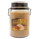 McCall’s Candles | Butterscotch Latte | 26 oz Scented Candle | USA-Poured | Vintage Rustic Jar with Carrying Handle | Browned Butter, Caramel & Espresso Fragrance