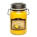 McCall’s Candles | Laura’s Lemon Loaf | 26 oz Scented Candle | USA-Poured | Vintage Rustic Jar with Carrying Handle | Tart Lemon &amp; Sweet Poundcake Fragrance