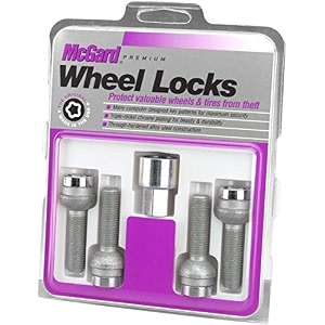 mcgard 28020 chrome bolt style radius seat lock bolt set m14 x 15 thread size - set of 4
