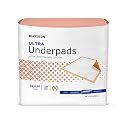 McKesson Ultra Underpads, Heavy Absorbency, Peach, 30 x 30 in, 100 ct