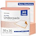 McKesson Underpads Bed Pads, Heavy Absorbency, Peach, 30 x 36 in, 40 ct