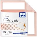 McKesson Underpads Bed Pads, Heavy Absorbency, Peach, 36 x 36 in, 100 ct