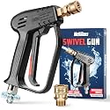 McKillans® 2026 Short Pressure Washer Gun with Upgraded Swivel - M22-14mm to 3/8 Quick Connect Included - High Pressure Water Handle - Power Washer Gun Compatible with Foam Cannon, Car Wash Gun