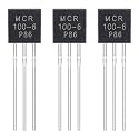 MCR100-6 Unidirectional Thyristor 0.8A 400V Single Direction Silicon Controlled Rectifier 100-6 0.8 Amp 400 Volt Direct Plug Transistor TO-92 (Pack of 50pcs)