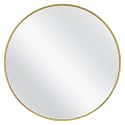MCS Master &amp; Co. Round Metal Mirror, 37.75In, Brass, for Bathroom &amp; Bedroom