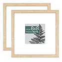MCS Studio Gallery Poster Frame, 16x16, Natural Woodgrain, 8x8 Mat, 2-Pack