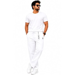 MCSTAN Mens Linen Blend Cotton Pants Casual