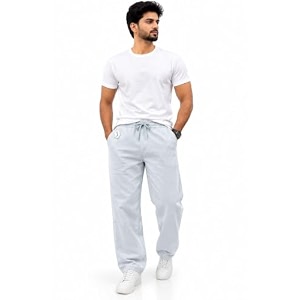 MCSTAN Mens Linen Blend Cotton Pants Casual