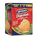 McVities Digestive Multi 7 Grain Biscuits with Barley, Ragi, Oats, Wheat, Millets, Rice, Maize, High in Fibre, 200Gm - Oat Meal
