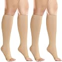 +MD 2 Pairs 20-30 mmHg Compression Socks for Women &amp; Men, Knee High Open Toe Stockings, Graduated Support &amp; Comfort Hose