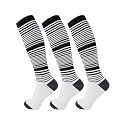 +MD 3 Pairs Bamboo Viscose Compression Socks for Women Men 15-20mmHg Knee High Support Stockings for Pregnancy Nurse Travel
