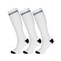 +MD 3 Pairs Bamboo Viscose Compression Socks for Women Men 15-20mmHg Knee High Support Stockings for Pregnancy Nurse Travel