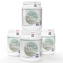 MD. Life Beef Tallow for Cooking, Grass Fed Food Grade, 8 lb, 4 Pack, Bulk
