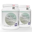 MD.LIFE BEEF TALLOW MD. Life Beef Tallow for Cooking - Food Grade Grass Fed Beef Tallow for Cooking Oil Replacement - 4 Pounds - Pasture Raised Keto Friendly Beef Tallow- Used to Make Candles & Soaps