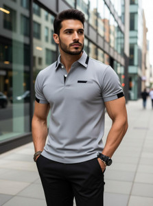 MD by Mathra Dass Solid Men Grey