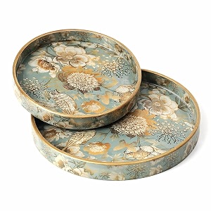 MDF Wood Serving Trays Rustic Nesting Trays