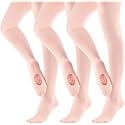 MdnMd Girls' Women's Ballet Tights Ultra Soft Convertible Dance Leggings Transition Tights for Toddler Kids Adult