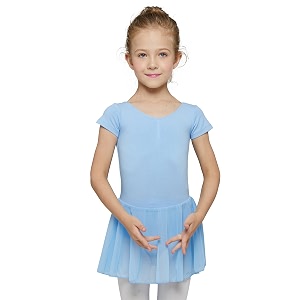 mdnmd toddler ballet leotards for girls dance leotards with skirt gymnastic ballerina outfit dress classic short sleeve