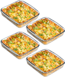 MDNSHO Borosilicate Glass serving bowl Tray Container