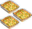 MDNSHO Borosilicate Glass serving bowl Tray Container