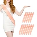 MDOZQ 12 Pcs Blank Sash Party Favors Plain Sash Pageant Sash Satin Sash Pink Clay Sash Sashes for Birthday, Wedding, Graduation, DIY, Beauty Pageant, Hen Party, Homecoming, Make Your Own Sash