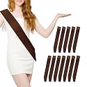 MDOZQ 12 Pcs Blank Satin Sash Party Favors - Brown Satin Sashes for Birthday, Wedding, Graduation, DIY, Beauty Pageant, Hen Party, Homecoming