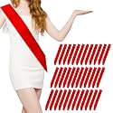 MDOZQ 36 Pcs Satin Sash Party Favors - Red Plain Sash Decorations For Bridal Shower, Wedding, Graduation, DIY, Beauty Pageant, Hen Party, Homecoming