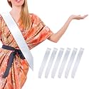 MDOZQ 6 Pcs Sash Blank Satin Sash Party Favors White Sash Plain Sash Bridal Shower Decorations Sashes for Birthday, Wedding, Graduation, DIY, Beauty Pageant, Hen Party, Homecoming, Make Your Own Sash