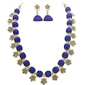 Antique Flower Necklace with Antique Flower Stud and Jhumka Earring Set for Beautiful Woman (MDS-1032)