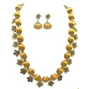 Antique Flower Necklace with Antique Flower Stud and Jhumka Earring Set for Beautiful Woman (MDS-1032)