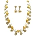 Antique Flower Necklace with Antique Flower Stud and Jhumka Earring Set for Beautiful Woman (MDS-1032)