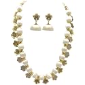 Antique Flower Necklace with Antique Flower Stud and Jhumka Earring Set for Beautiful Woman (MDS-1032)