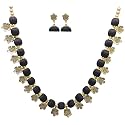 Antique Flower Necklace with Antique Flower Stud and Jhumka Earring Set for Beautiful Woman (MDS-1032)