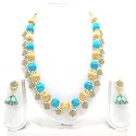 Antique Flower Necklace with Antique Flower Stud and Jhumka Earring Set for Beautiful Woman (MDS-1032)