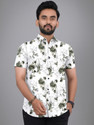 MDULFAT Men Printed Casual Green Shirt