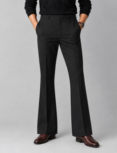 MDWEAR Flared Men Black Trousers