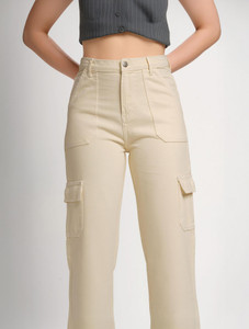 me queen Loose Fit Women Beige Jeans